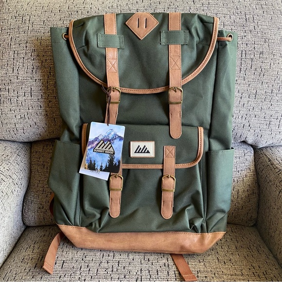 NEW Summit Ridge Drawstring Buckle Backpack with Vinyl Trim - Picture 1 of 9